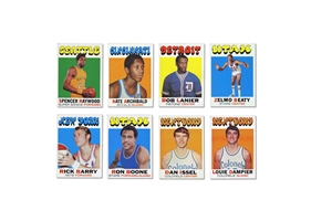 GROUP OF (8) 1971 TOPPS BASKETBALL ROOKIES - #20 HAYWOOD, #29 ARCHIBALD, #63 LANIER, #165 BEATY, #170 BARRY, #178 BOONE, #200 ISSEL, #224 DAMPIER - PRESENT AS EX TO EX-NM (CANADA 150)