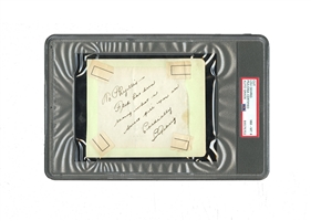 BEAUTIFUL LOU GEHRIG AUTOGRAPHED AND INSCRIBED ALBUM PAGE - PSA/DNA NM-MT 8