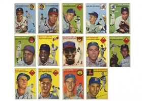 1954 TOPPS NEAR COMPLETE SET (249/250) INCL. #1 TED WILLIAMS & #10 JACKIE ROBINSON SGC VG 3 - ONLY MISSING #128 HANK AARON 