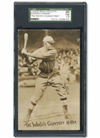C. 1920S REAL PHOTO POSTCARD ROGERS HORNSBY "THE WORLDS GREATEST HITTER" - SGC 20 FAIR 1.5