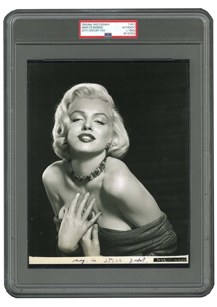 ABSOLUTELY BREATHTAKING 1950S MARILYN MONROE ORIGINAL PHOTOGRAPH FROM 20TH CENTURY FOX (IMMACULATE QUALITY & CONDITION) - PSA/DNA TYPE I