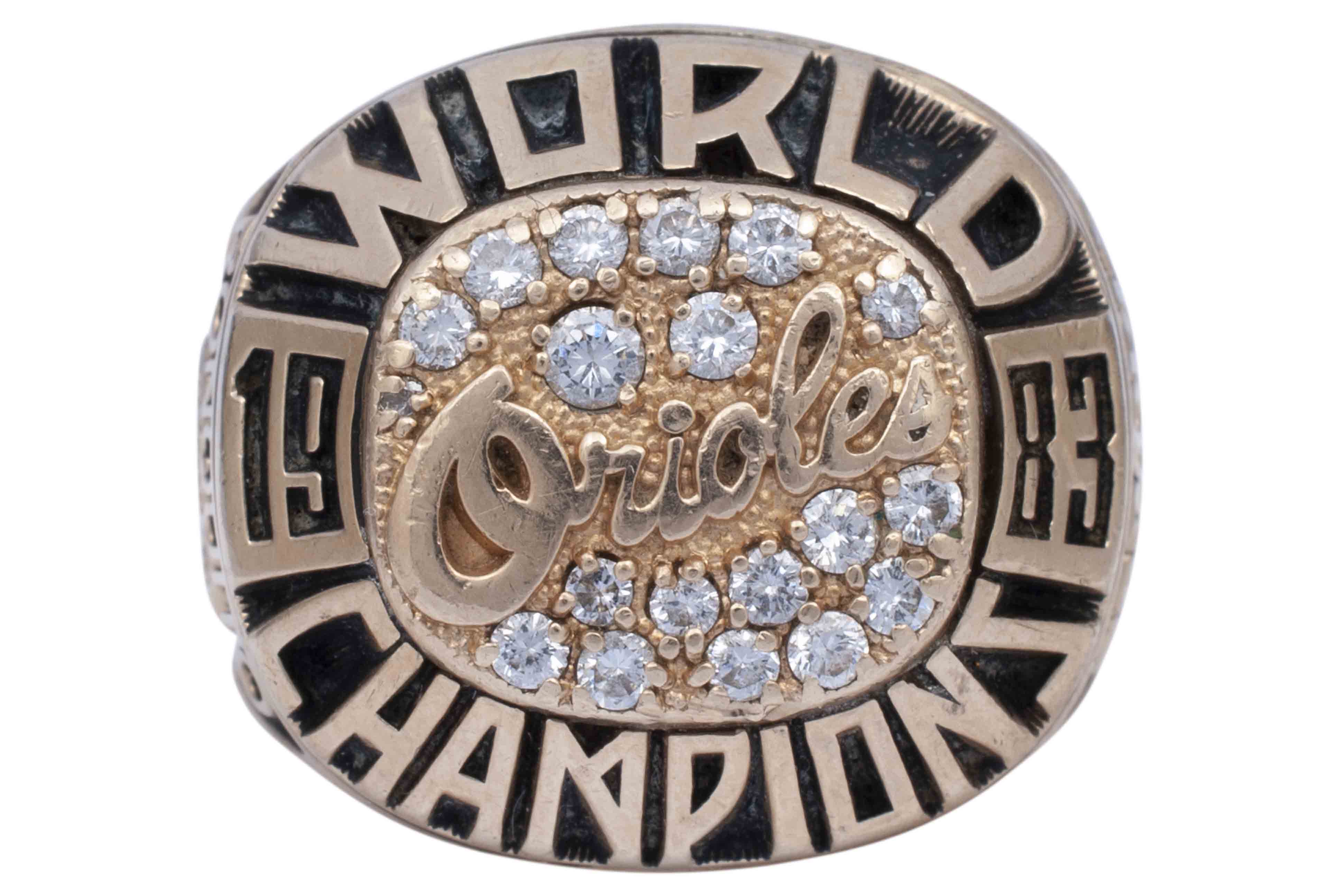 Lot Detail - 1983 BALTIMORE ORIOLES WORLD SERIES CHAMPIONSHIP 10K GOLD RING  PRESENTED TO SCOUT RONQUITO