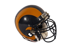 1986 KEVIN GREENE LOS ANGELES RAMS GAME USED HELMET FROM HIS 2ND SEASON (NEWPORT SPORTS MUSEUM PROVENANCE)