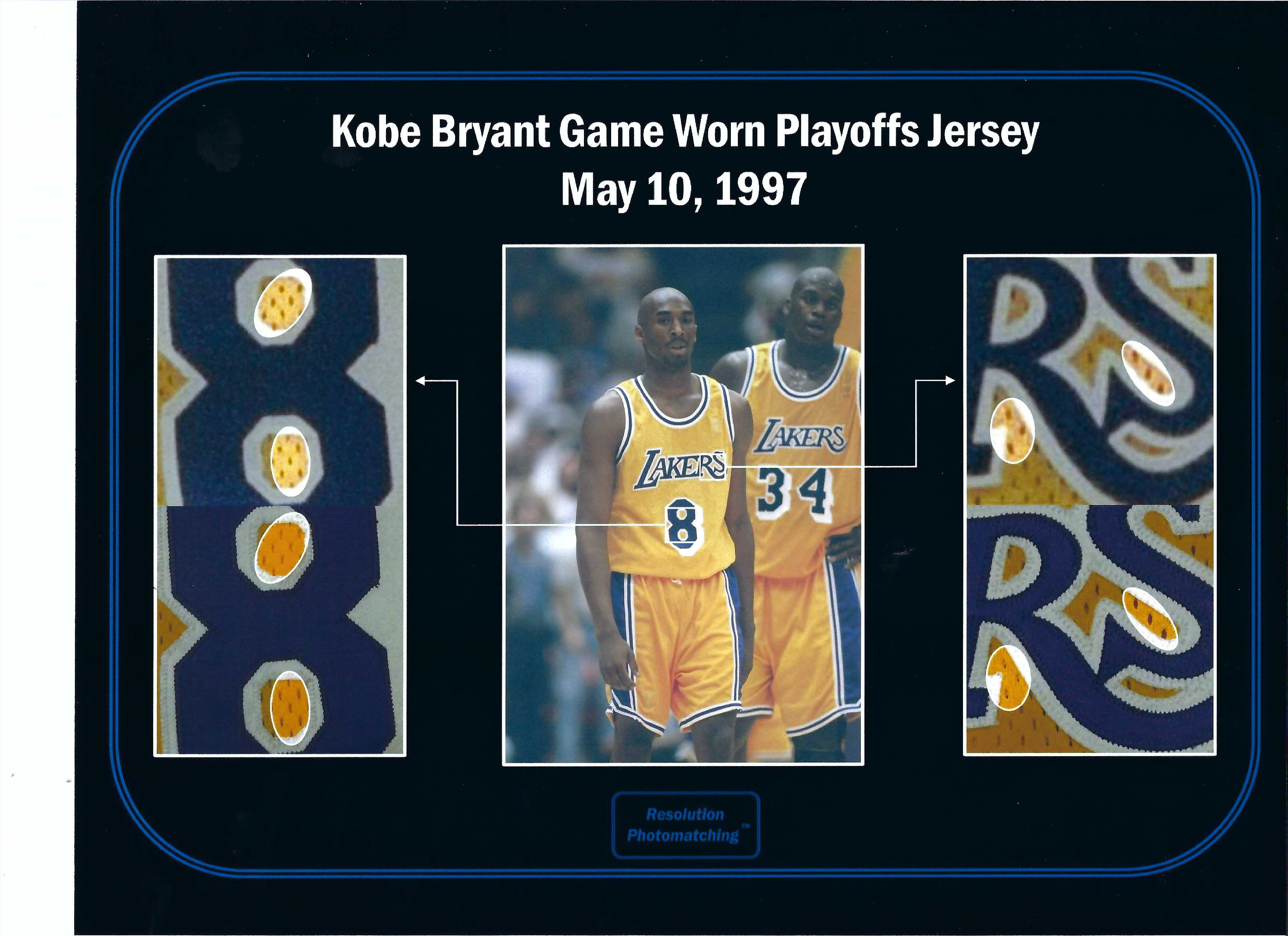Lot Detail - NEWLY UNCOVERED 1996-97 KOBE BRYANT L.A. LAKERS GAME WORN  ROOKIE HOME JERSEY PHOTOMATCHED TO 5 GAMES - ONLY KNOWN KOBE ROOKIE JERSEY  MATCHED TO PLAYOFFS! - MEIGRAY, RESOLUTION & SPORTS INVESTORS LOA'S