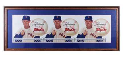 LARGE ONLY KNOWN 1950S TRIO OF TED WILLIAMS "DRINK MOXIE" DIE-CUT ADVERTISING DISPLAYS