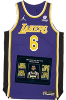 2021-22 LEBRON JAMES LOS ANGELES LAKERS GAME WORN JERSEY PHOTOMATCHED TO TWO GAMES COMBINING FOR 72 POINTS! - RESOLUTION PHOTOMATCHING LOA