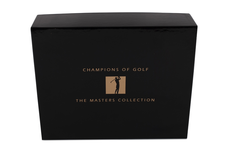 THE MASTERS COLLECTION 1934-1997 CHAMPIONS OF GOLF FULL SET IN ORIGINAL FOLDER AND BOX - INCLUDES SPECIAL TIGER WOODS 1997 CARD, MANY OTHER GOLF LEGENDS