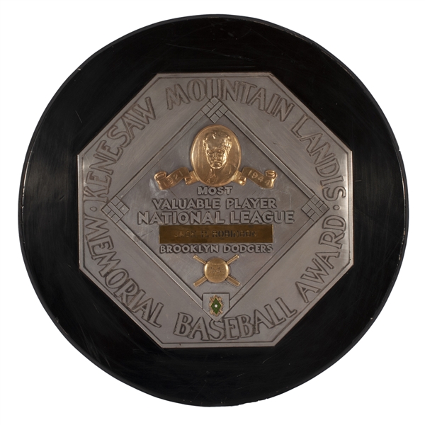 1949 JACKIE ROBINSON BROOKLYN DODGERS NATIONAL LEAGUE MVP AWARD REPLICA TROPHY