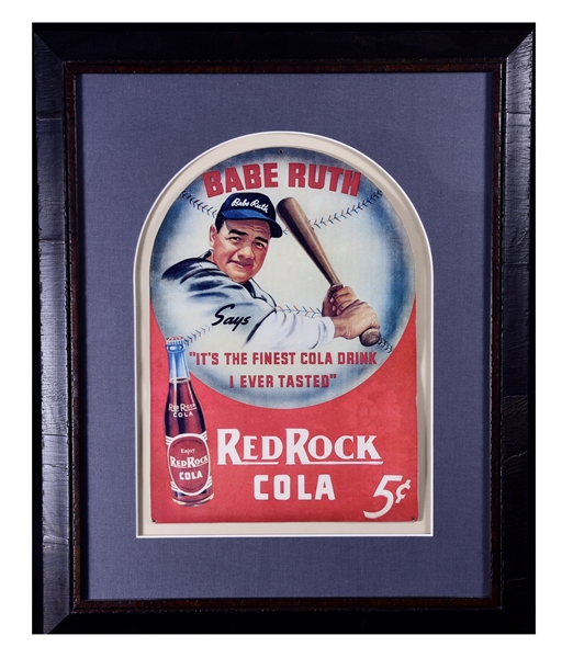 1939 BABE RUTH RED ROCK COLA ADVERTISING DISPLAY
