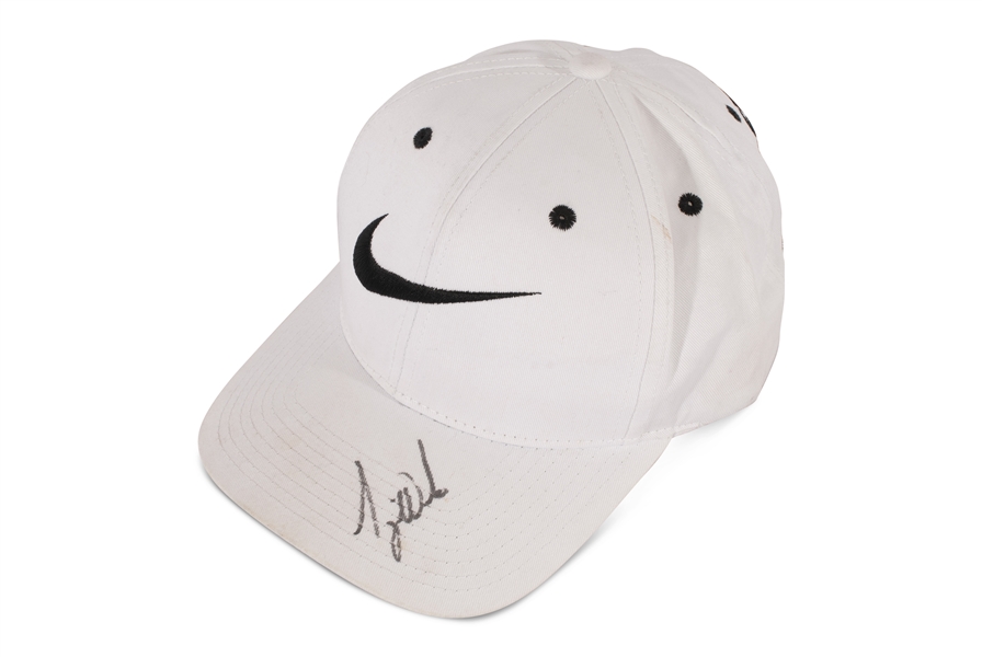 EARLY CAREER TIGER WOODS AUTOGRAPHED NIKE GOLF HAT - PSA/DNA LOA