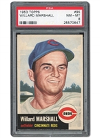 1953 TOPPS #95 WILLARD MARSHALL - PSA NM-MT 8
