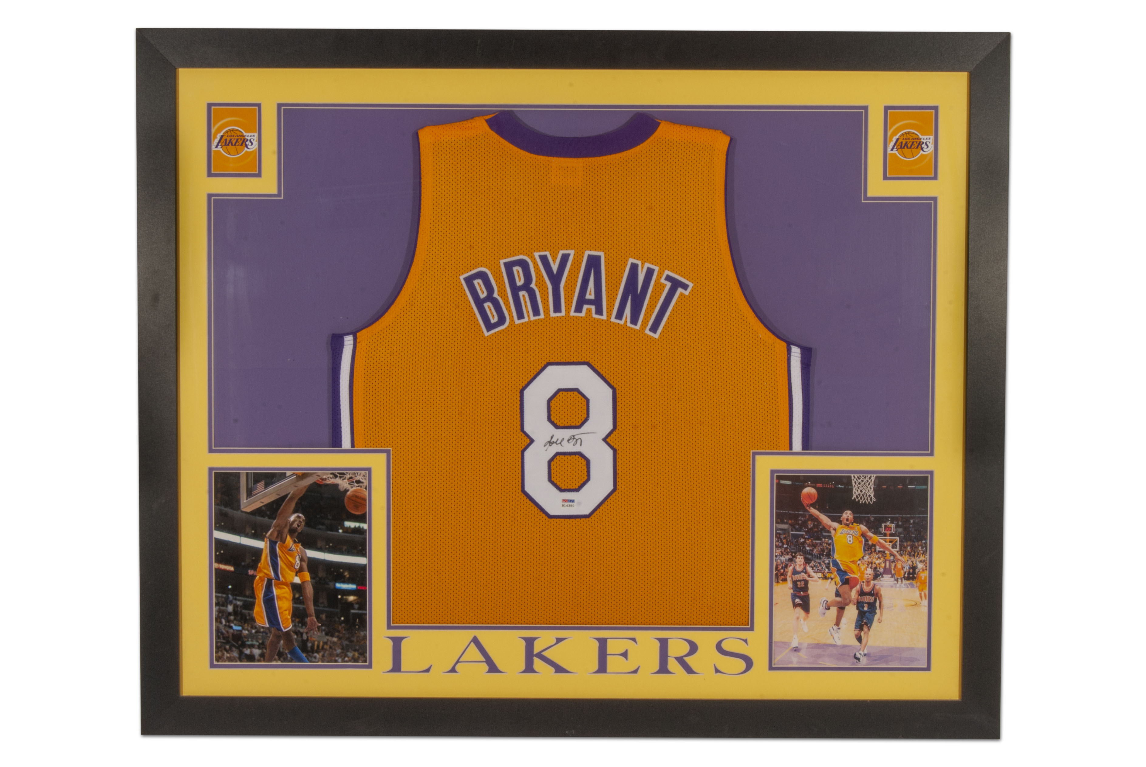Sold at Auction: Kobe Bryant Signed Jersey Framed (PSA COA)