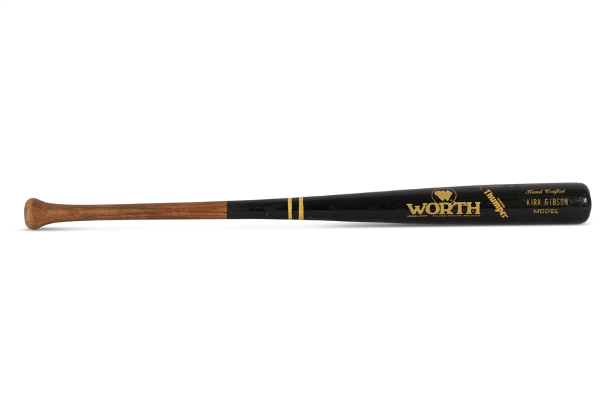 1989 KIRK GIBSON GAME READY & AUTOGRAPHED WORTH WC137 PROFESSIONAL MODEL BAT - PSA/DNA LOA