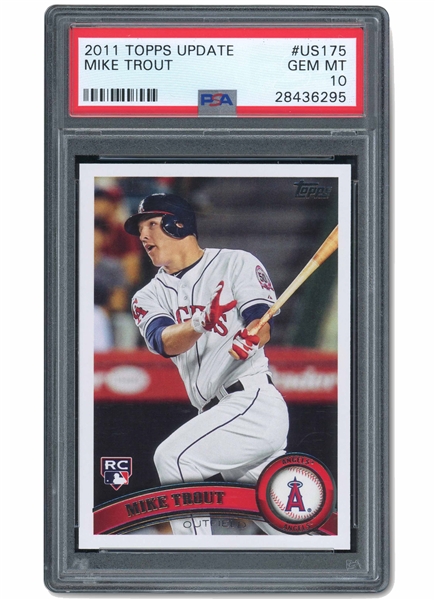 2011 TOPPS UPDATE #US175 MIKE TROUT - PSA GEM MT 10