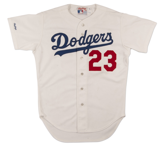 1988 KIRK GIBSON LOS ANGELES DODGERS GAME WORN HOME JERSEY FROM HIS N.L. MVP AND WORLD CHAMPIONSHIP SEASON (MEARS A10)