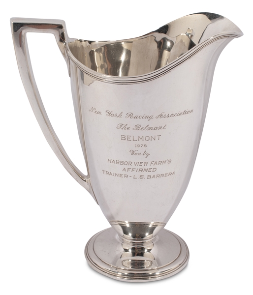 1978 BELMONT STAKES CHAMPION TROPHY WON BY AFFIRMED (TRAINER LAZ BARRERA) TO COMPLETE THE TRIPLE CROWN