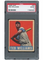 1948 LEAF #76 TED WILLIAMS - PSA GD 2