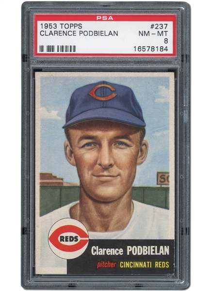 1953 TOPPS #237 CLARENCE PODBIELAN - PSA NM-MT 8 (ONLY FIVE HIGHER, NO 10S)