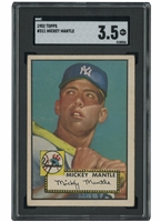 1952 TOPPS #311 MICKEY MANTLE ROOKIE - SGC VG+ 3.5