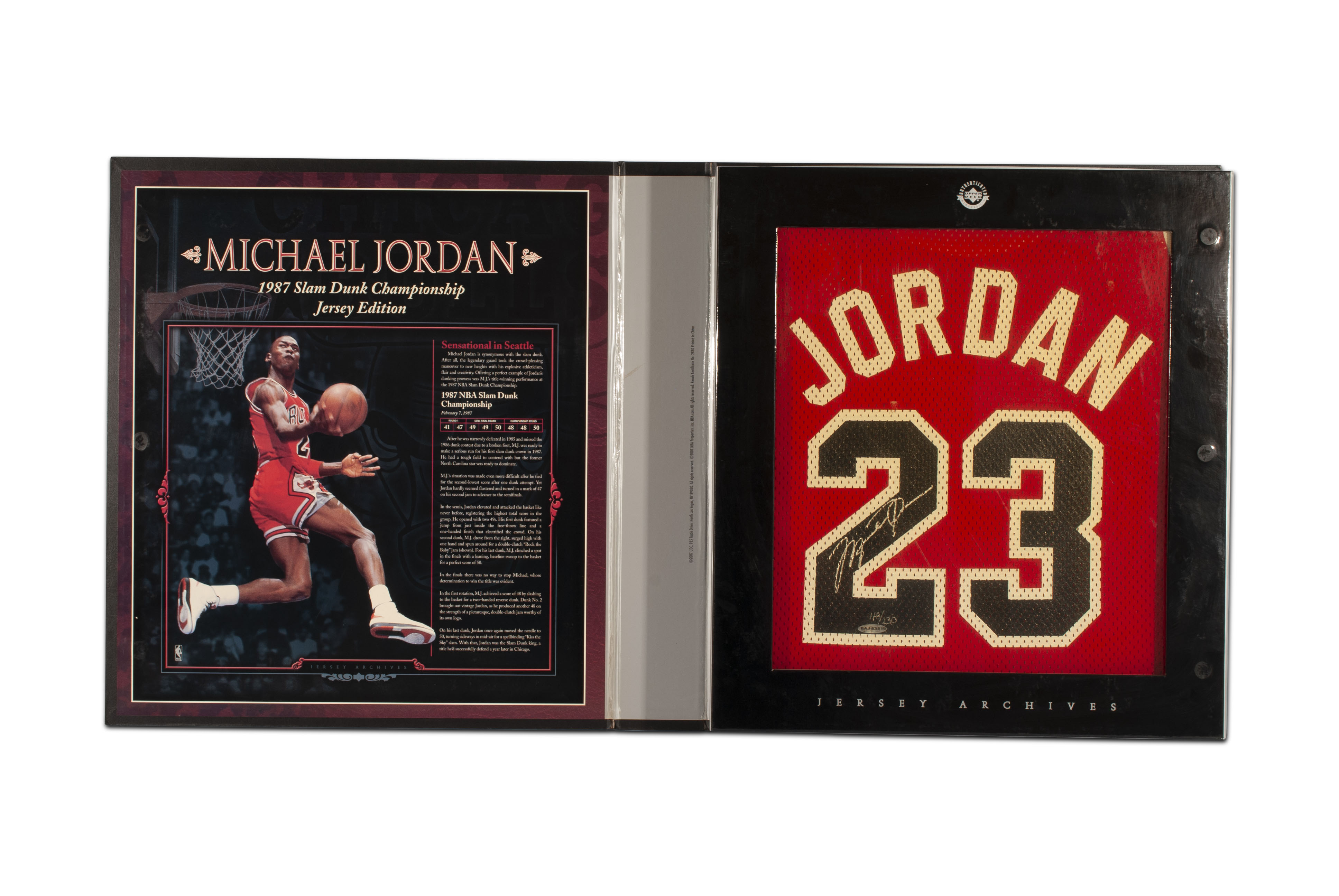 Lot Detail - Michael Jordan Signed Chicago Bulls Red Rookie Jersey (UDA)