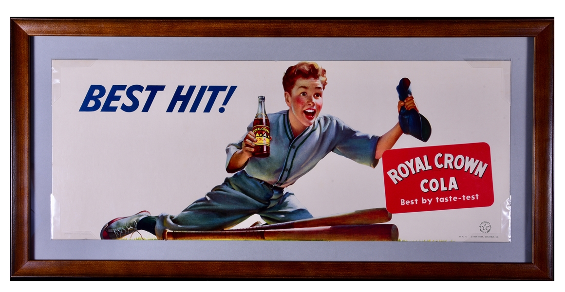 ROYAL CROWN COLA "BEST HIT!" ADVERTISING SIGN