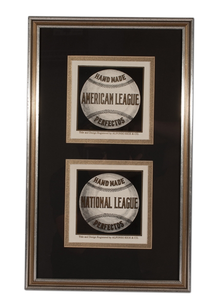 C. EARLY 1900S AMERICAN AND NATIONAL LEAGUE CIGAR LABELS ADVERTISEMENT