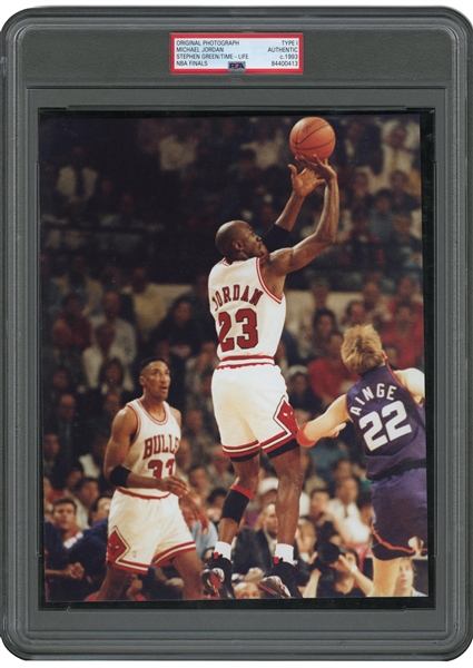 1993 MICHAEL JORDAN NBA FINALS ORIGINAL PHOTOGRAPH BY STEPHEN GREEN TIME-LIFE - PSA/DNA TYPE I 