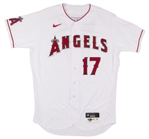 2021 SHOHEI OHTANI GAME WORN, SIGNED & INSCRIBED JERSEY FROM HIS 45TH HOME RUN GAME! - MLB AUTH., FANATICS AUTH., BECKETT LOA