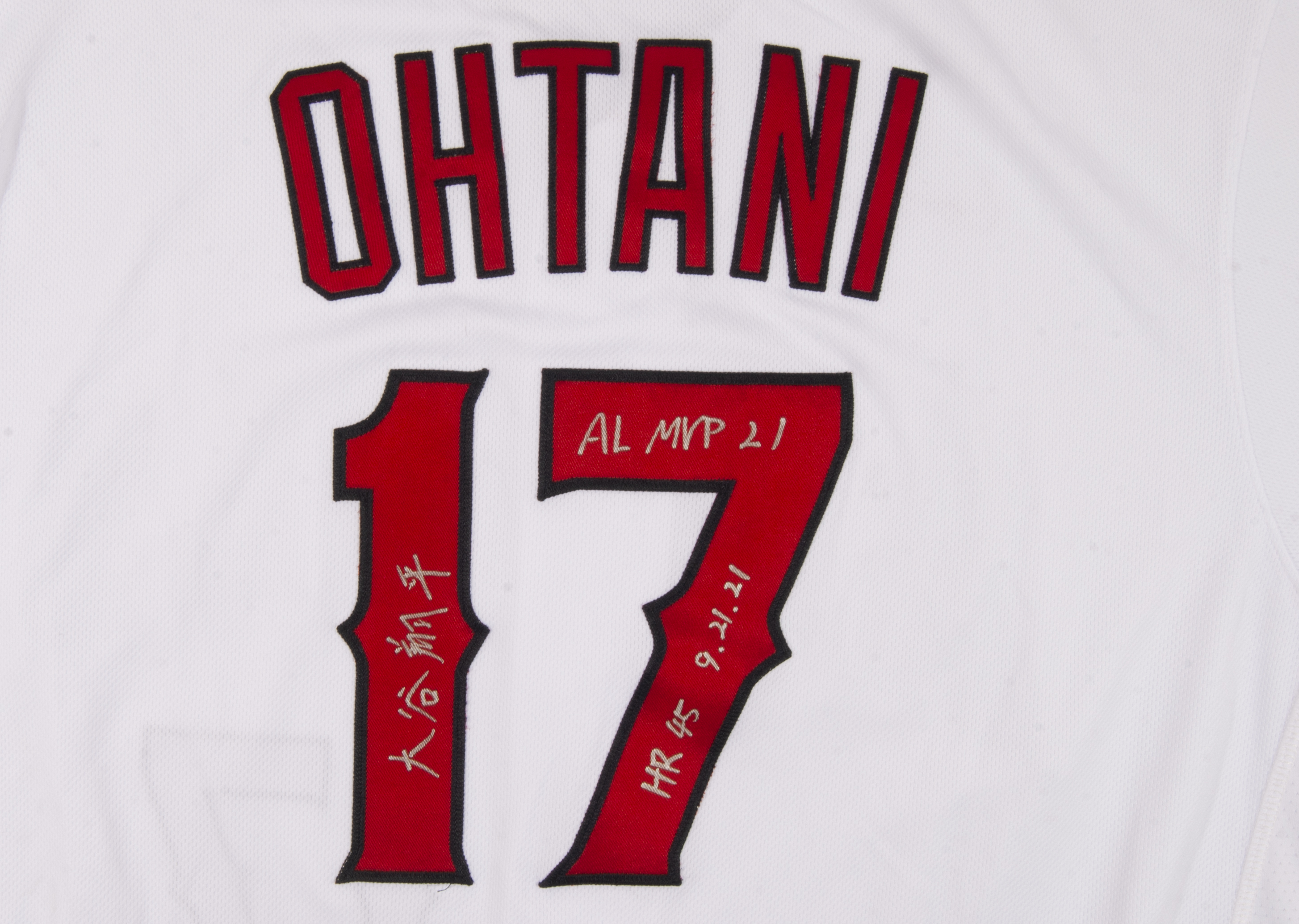 Lot Detail - 2021 SHOHEI OHTANI GAME WORN, SIGNED & INSCRIBED JERSEY FROM  HIS 45TH HOME RUN GAME! - MLB AUTH., FANATICS AUTH., BECKETT LOA