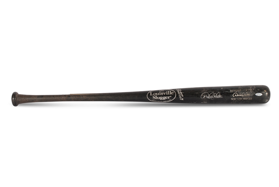 HISTORY-MAKING 2012 DEREK JETER SIGNED LOUISVILLE SLUGGER GAME USED BAT PHOTO-MATCHED TO 9 GAMES & 9 HITS (PASSED GWYNN & YOUNT ON MLB CAREER HIT LIST!) - RESOLUTION LOA WITH 9 ResMATCHES