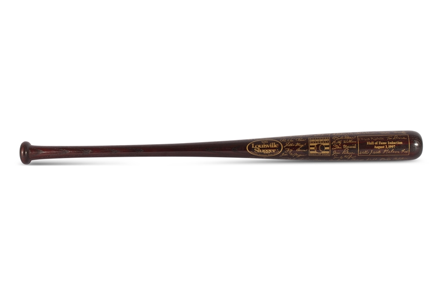 1997 NATIONAL BASEBALL HALL OF FAME INDUCTION COMMMEMORATIVE BAT (FRED CLAIRE COLLECTION)