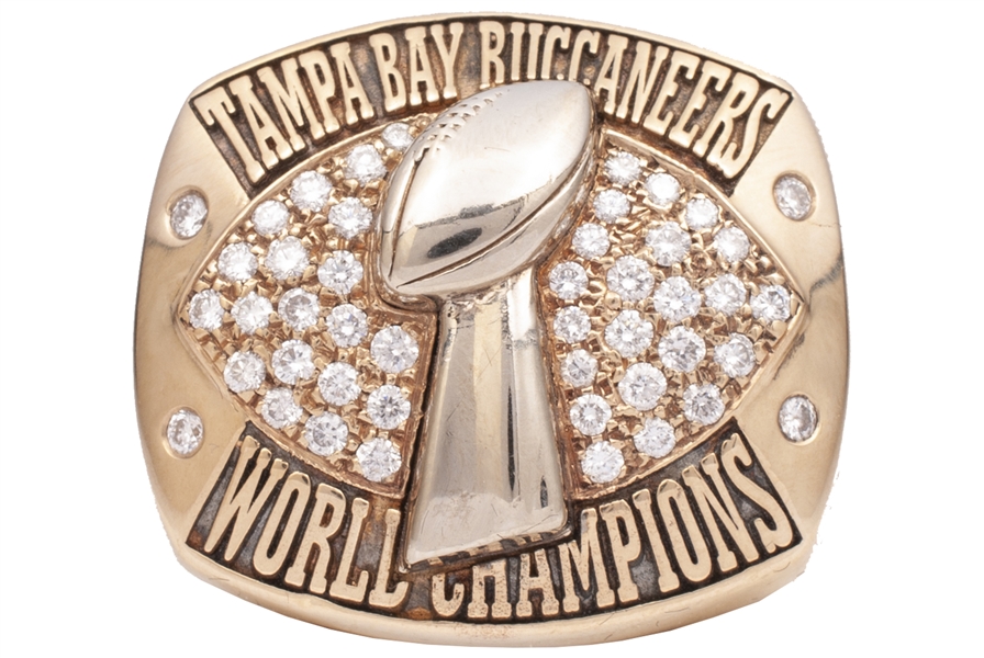 2002 TAMPA BAY BUCCANEERS SUPER BOWL XXXVII TIFFANY & CO. 14K GOLD CHAMPIONSHIP RING - TJ COLLECTIBLES LOA 
