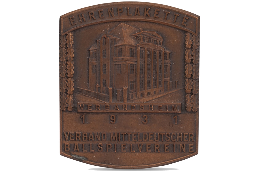 1931 Central German Association (VMBV) Youth Athletics Championship (Leipzig) First Place Winners Medal for High Jump Awarded to Luz Long