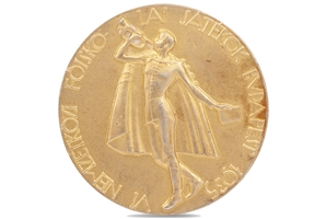 1935 International University Games (Budapest) Second Place Winners Medal for Long Jump Awarded to Luz Long