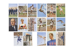 1936 Summer & Winter Olympics German Album Book with 1936 Muhlen Franck Olympia Set of 162 Cards (Series 6 - 30) incl. 4 Jesse Owens, Babe Didrikson, Sonje Henie, etc. - Luz Long Collection