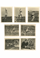 1936 Berlin Olympischen Speilen Presse-Bild-Zentrale Braemer & Güll (Serie 5) Set of 12 Originalfotos with Luz Long & Jesse Owens Cards - Luz Long Collection
