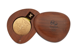 2016 Rio Summer Olympics Gold Winners Medal Awarded to Ukrainian Yuriy Cheban for 200m Canoe Sprint - Proceeds to Benefit Ukraine War Efforts (Cheban LOA)