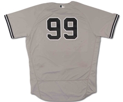 4/2/2017 Aaron Judge New York Yankees Opening Day Game Worn Road Jersey from Rookie of the Year Season (AL Rookie Record 52 Homers!) - Steiner LOA, MLB Auth.