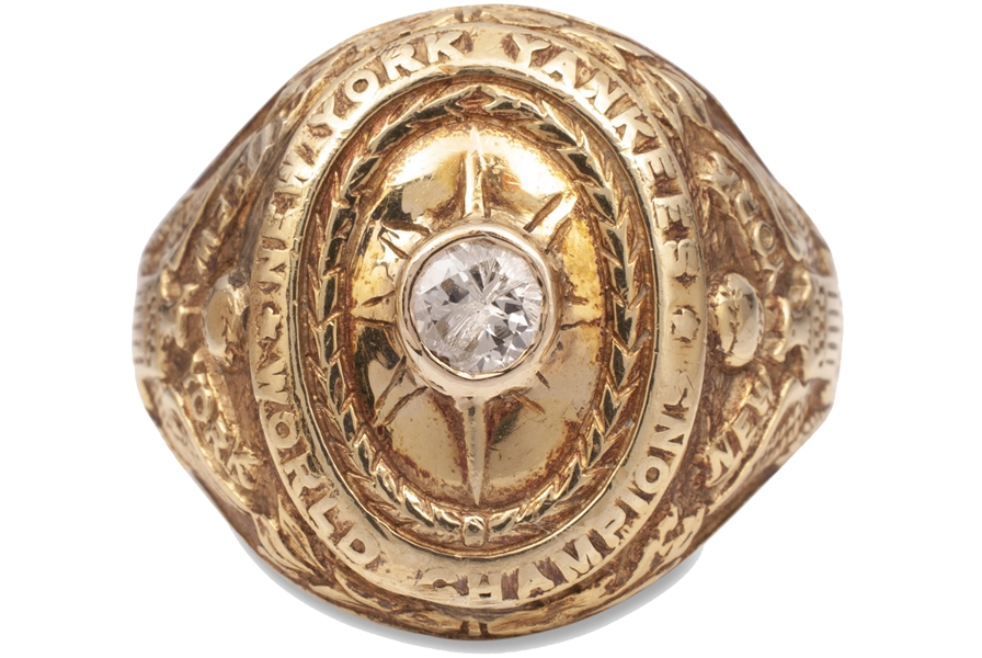 1927 New York Yankees World Series Champions 14K Gold Ring Presented To Outfielder Ben Paschal