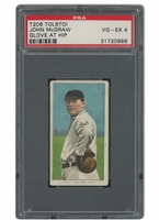 1909-11 T206 Tolstoi John McGraw (Glove At Hip) - PSA VG-EX 4