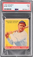 1933 Goudey #53 Babe Ruth - PSA PR 1