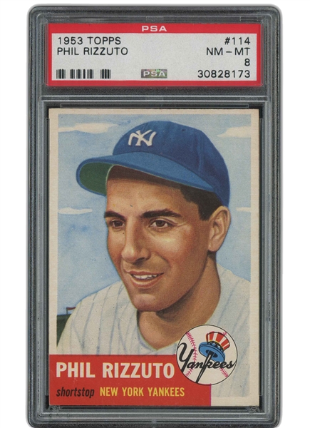 1953 Topps #114 Phil Rizzuto - PSA NM-MT 8