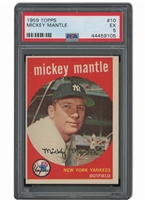 1959 Topps #10 Mickey Mantle - PSA EX 5