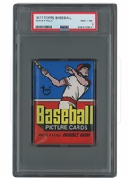 1977 Topps Baseball Unopened Wax Pack - PSA NM-MT 8