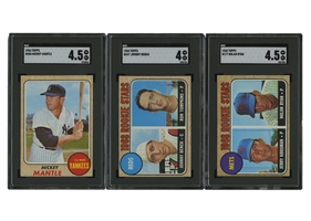 1968 Topps Baseball Near Complete Set (591/598) with Three SGC Graded incl. Ryan & Bench Rookies