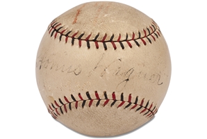 4/13/1930 J. Honus Wagner Single Signed Official Honus Wagner Co. Baseball - PSA/DNA LOA, BECKETT LOA