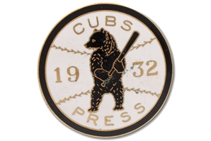 1932 Chicago Cubs World Series Press Pin by Dieges & Clust
