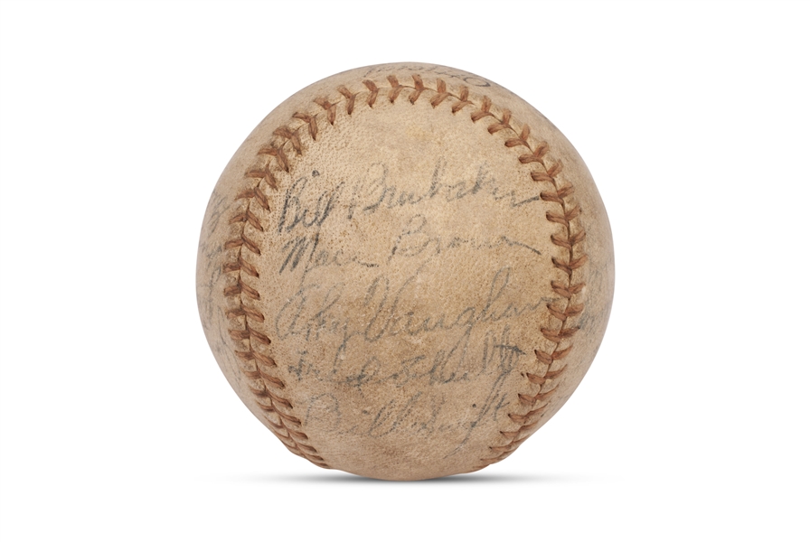 1937 Pittsburgh Pirates Team Signed ONL (Frick) Baseball with Paul & Lloyd Waner, Pie Traynor and Arky Vaughan (18 Autos.) - PSA/DNA LOA