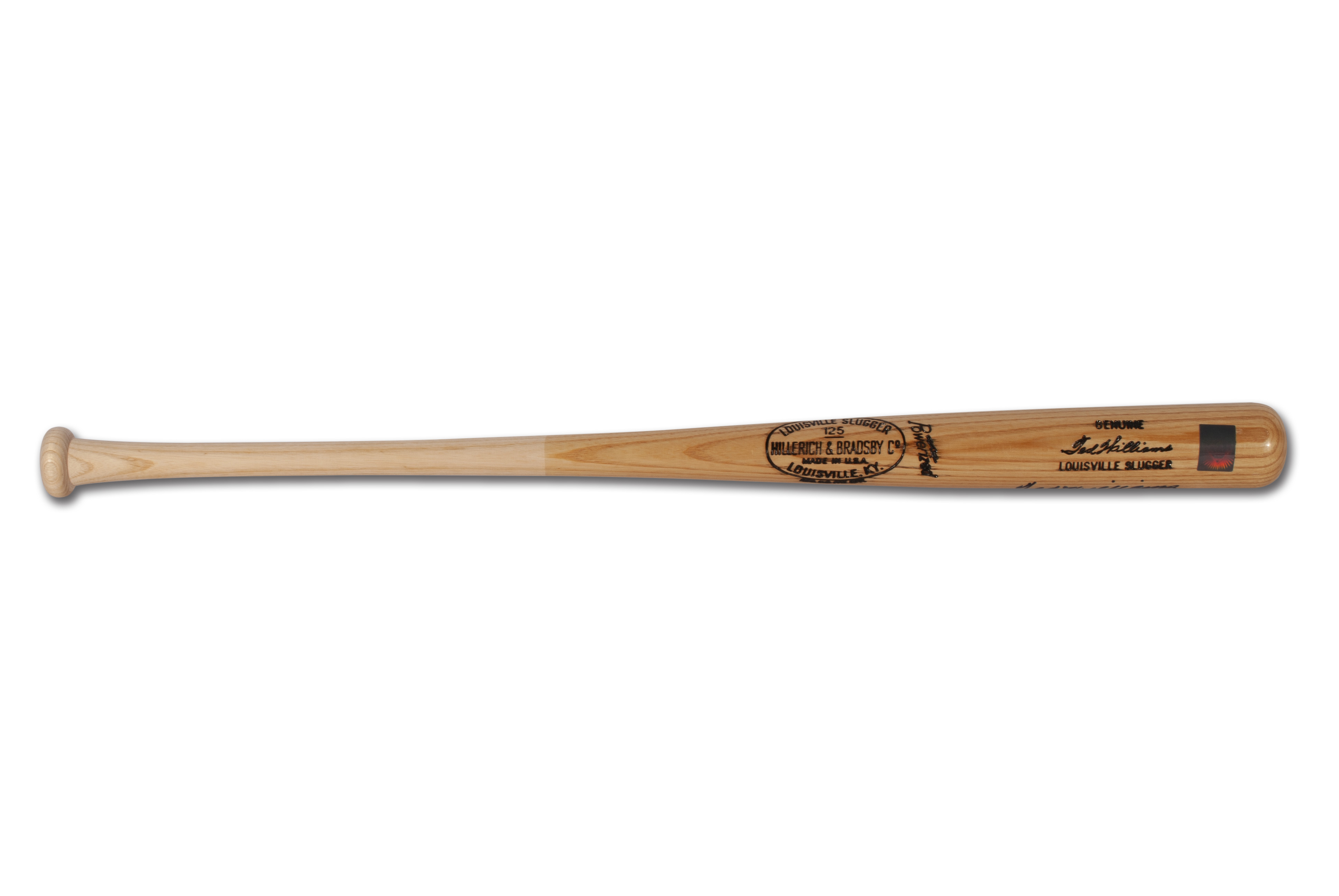 Sports Memorabilia  TED WILLIAMS Signed Louisville Baseball Bat
