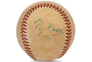 Late 1950s Ty Cobb Beautifully Autographed Official PCL (OConnor) Baseball - Presents as a Striking Single in his Patented Green Ink! (PSA/DNA LOA, BECKETT LOA)